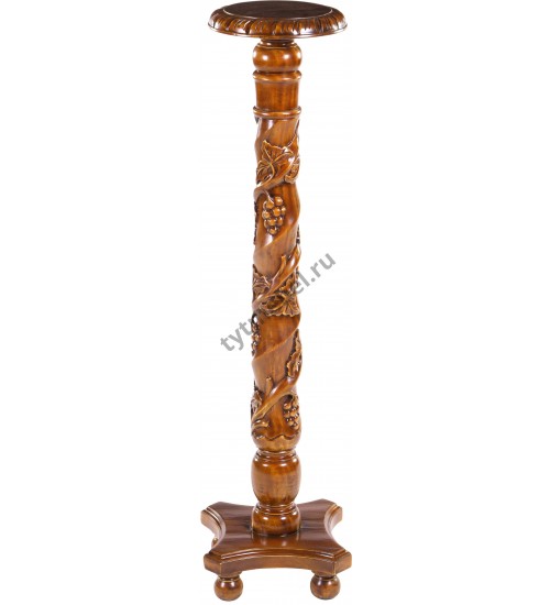 HK-732. Подставка для цветов (массив красного дерева) NBA Pecan M, цвет: итал. орех, 35х35(110) см